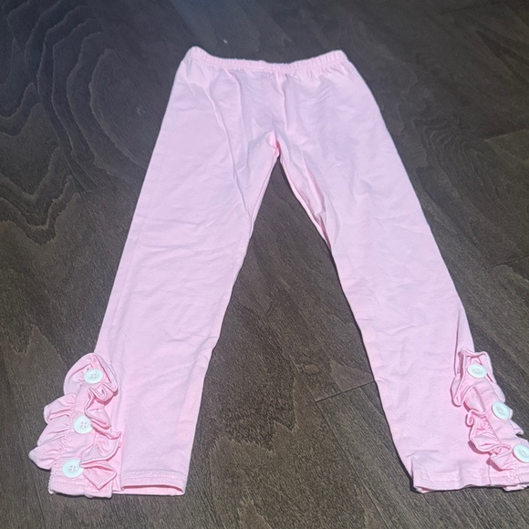 Source Unknown Pink Ruffle Leggings - Picture 1 of 3